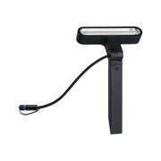 Black LED outdoor spike light with cable for garden and exterior lighting solutions