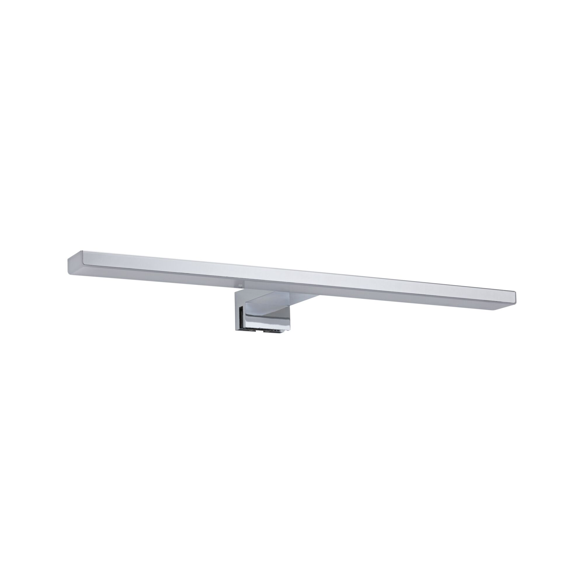 Modern chrome LED wall light with long slim design for stylish indoor lighting solutions