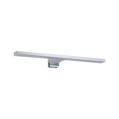 Applique murale LED moderne en chrome avec design long et fin pour un éclairage intérieur élégant