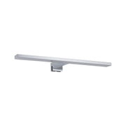 Moderne sølvfarvet LED-væglampe i metal med slankt lineært design til boligindretning