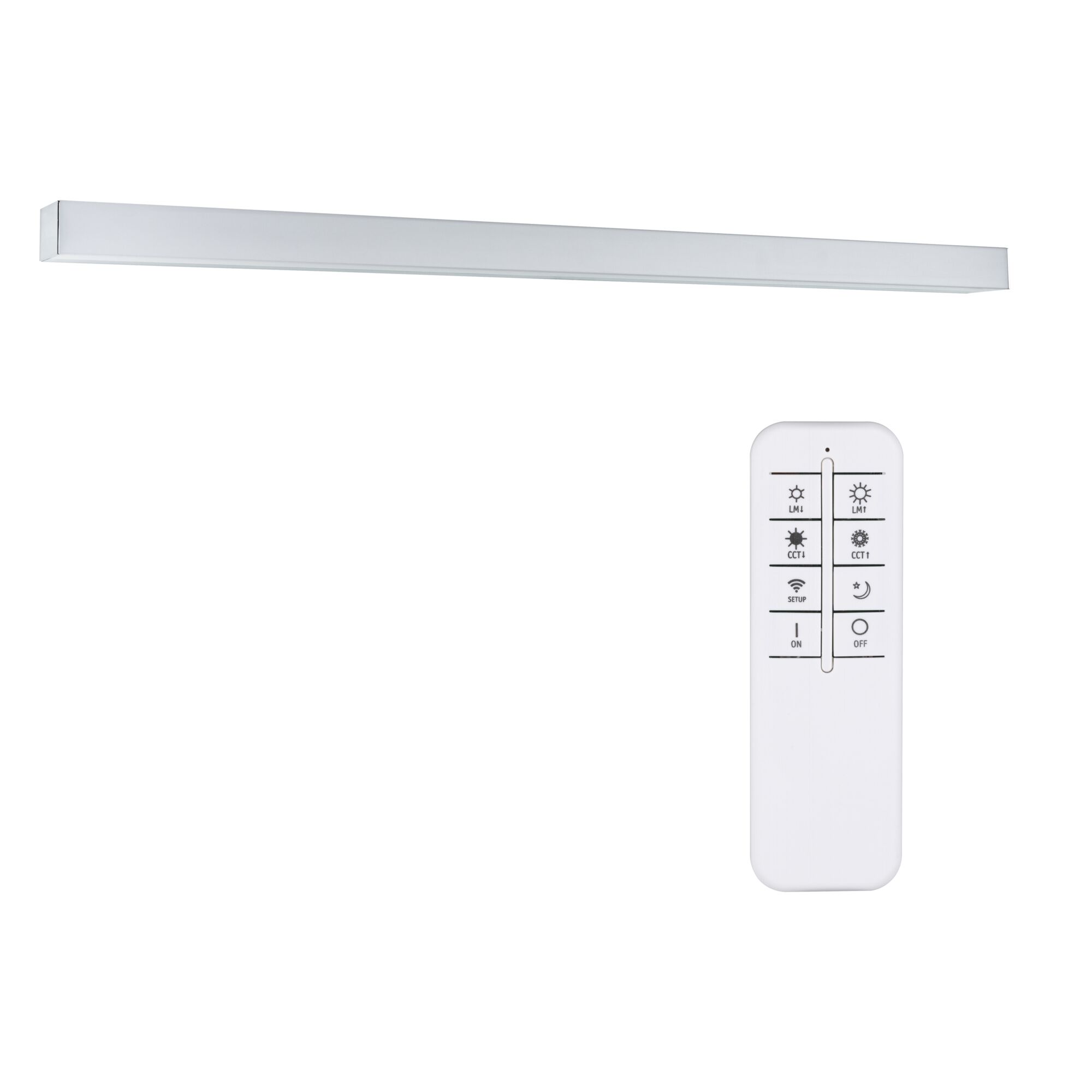 Applique murale LED blanche en métal avec télécommande pour réglage de la luminosité et température de couleur