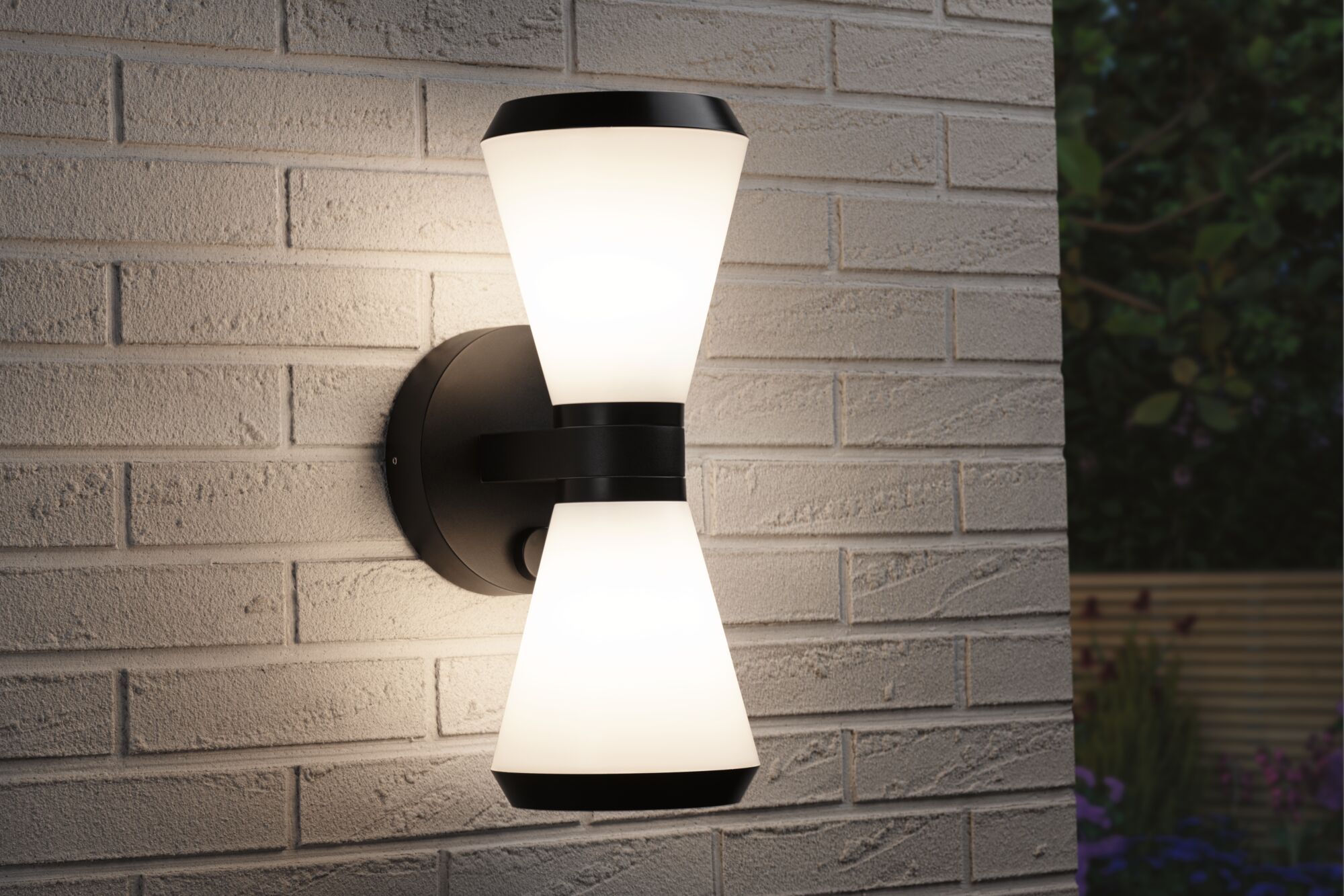 ModuShine Support mural Double émission lumineuse IP44 rond Anthracite