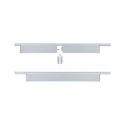 Modular white aluminium lighting system with connector for flexible lighting setups