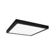 Schwarze quadratische LED-Deckenleuchte mit weißem Diffusor aus Kunststoff für modernes Raumlicht
