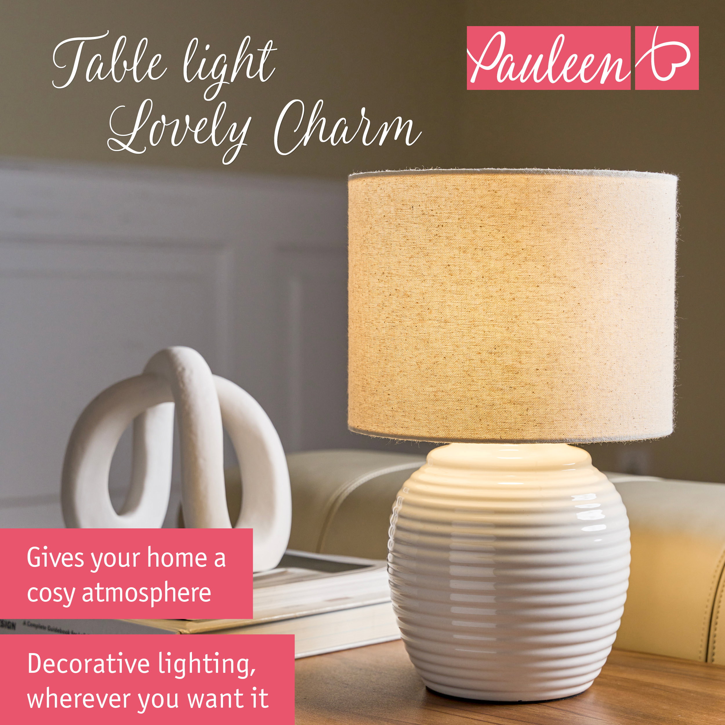 Paulmann Pauleen Table lamp Lovely Charm E14 max. 20W Beige/Cream