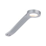Applique murale LED moderne en métal argenté avec tête ronde pour éclairage intérieur