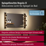 Set Spiegelleuchte Regula II inkl. Leuchtmittel 3-flammig IP44 E14 2700K 3x470lm 230V 3x4,5W dimmbar Schwarz/Kopfspiegel Schwarz matt