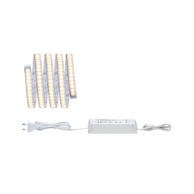 Flexibele LED-strip met warmwitte lampjes en witte voeding voor veelzijdige verlichting