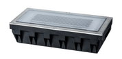 Spot encastré LED rectangulaire en acier inoxydable et plastique noir avec verre à nid d'abeille