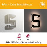 Solarbetriebene LED-Wandleuchte in Schwarz und Weiß mit 12h Akku und 8h Sonnenladung