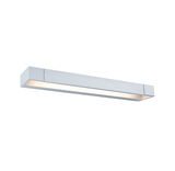 Moderner LED-Deckenfluter aus silbernem Aluminium mit warmweißem Licht für Wohnräume