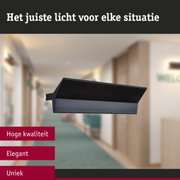Zwarte moderne metalen LED-inbouwspot voor elegante binnenverlichting in de gang