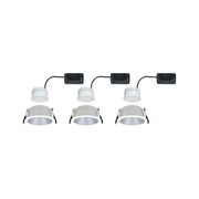 Trois spots LED encastrés blancs avec câble noir pour un éclairage intérieur moderne