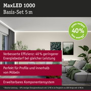 MaxLED 1000 Basis-Set 5 m LED-Lichtleiste mit 40% weniger Energieverbrauch für Wohnräume