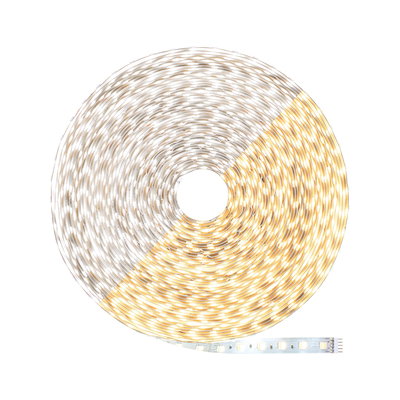 LED light strip with warm and cool white light, flexible indoor lighting tape for decoration