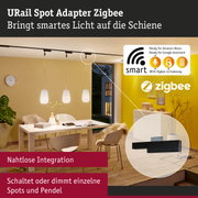 URail Spot Adapter Zigbee in Schwarz für smarte Lichtsteuerung mit Alexa und Google Assistant Integration