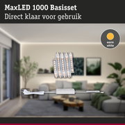 MaxLED 1000 basisset met warmwitte LED-strips en voeding voor eenvoudige kamerverlichting
