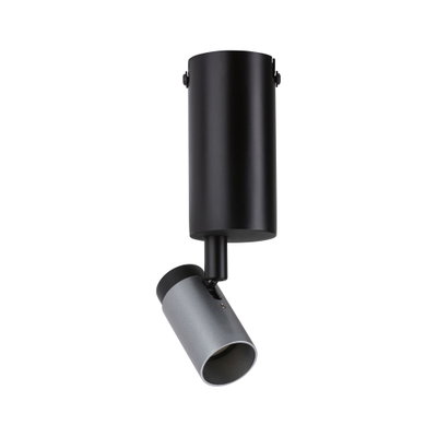 Spot plafond moderne en métal noir et gris pour un éclairage ciblé de la pièce