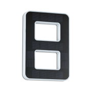Black square LED light panel with white frame for modern indoor lighting solutions