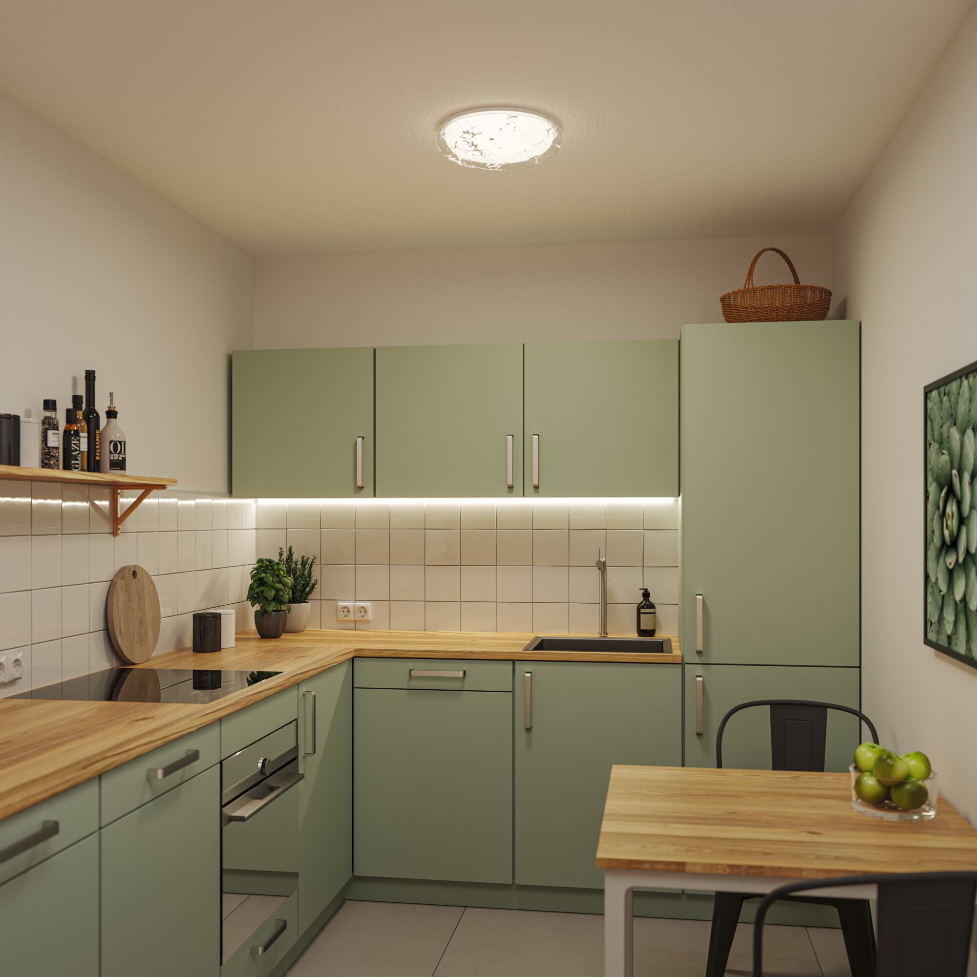 LED Deckenleuchte Cremona White Select 370mm 230V 21,2W Weiß/Transparent