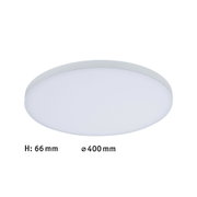 Round white LED ceiling light with aluminium frame, 400 mm diameter, energy-efficient lighting