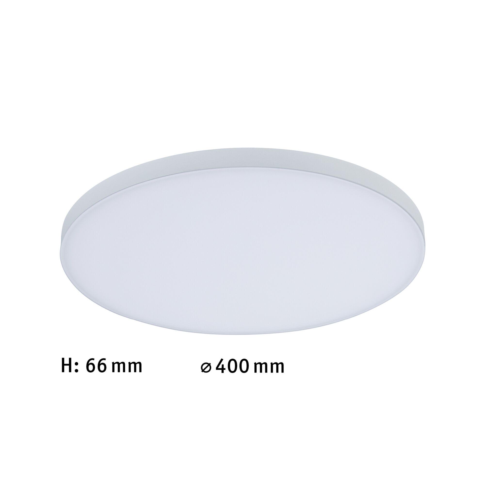 Round white LED ceiling light with aluminium frame, 400 mm diameter, energy-efficient lighting