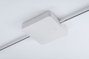 White square plastic ceiling light with track system for modern indoor lighting solutions