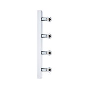 Applique murale moderne en chrome avec quatre ampoules claires pour un éclairage intérieur élégant