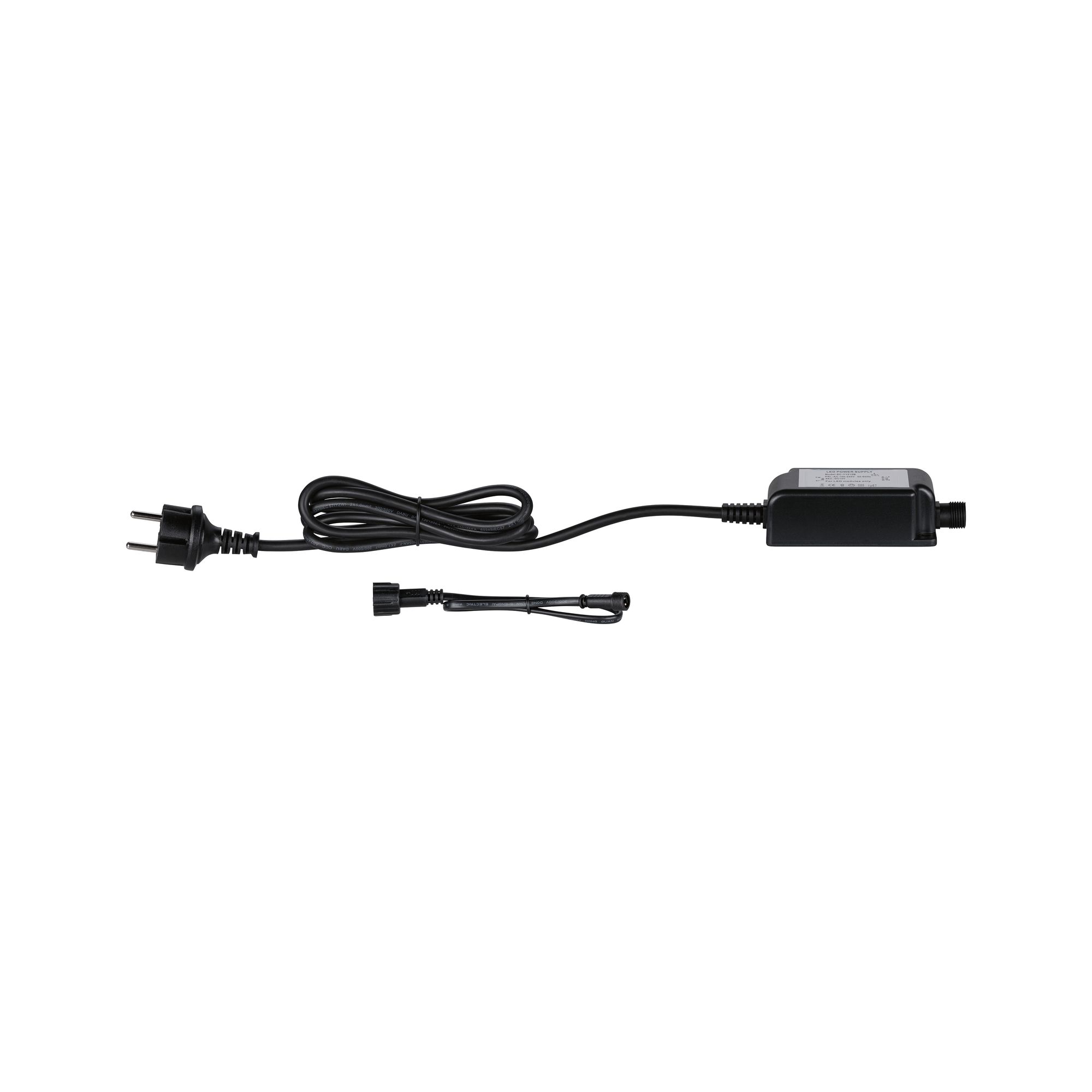 Park + Light Alimentation électrique 230/12V 14VA Noir Câble d'alimentation noir avec prise et transformateur pour éclairage LED, accessoire électrique