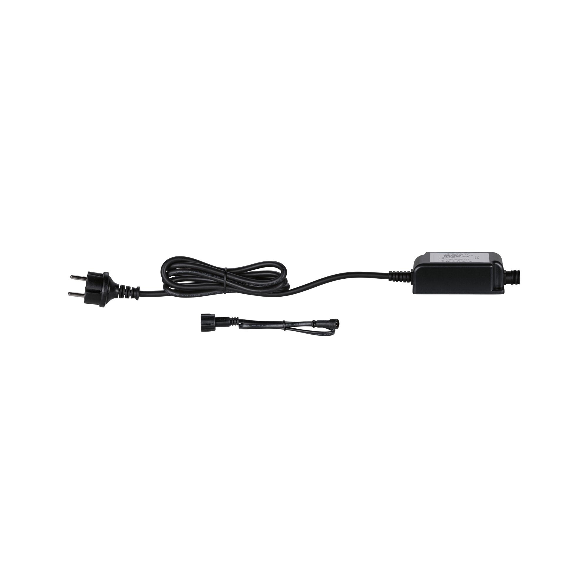 Park + Light Fødning 230/12V 14VA Sort Sort strømkabel med stik og transformer til LED-belysning, elektrisk tilbehør