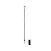 Moderner Pendelleuchten-Anschluss mit silbernem Metallgehäuse und Kabel für LED-Beleuchtung