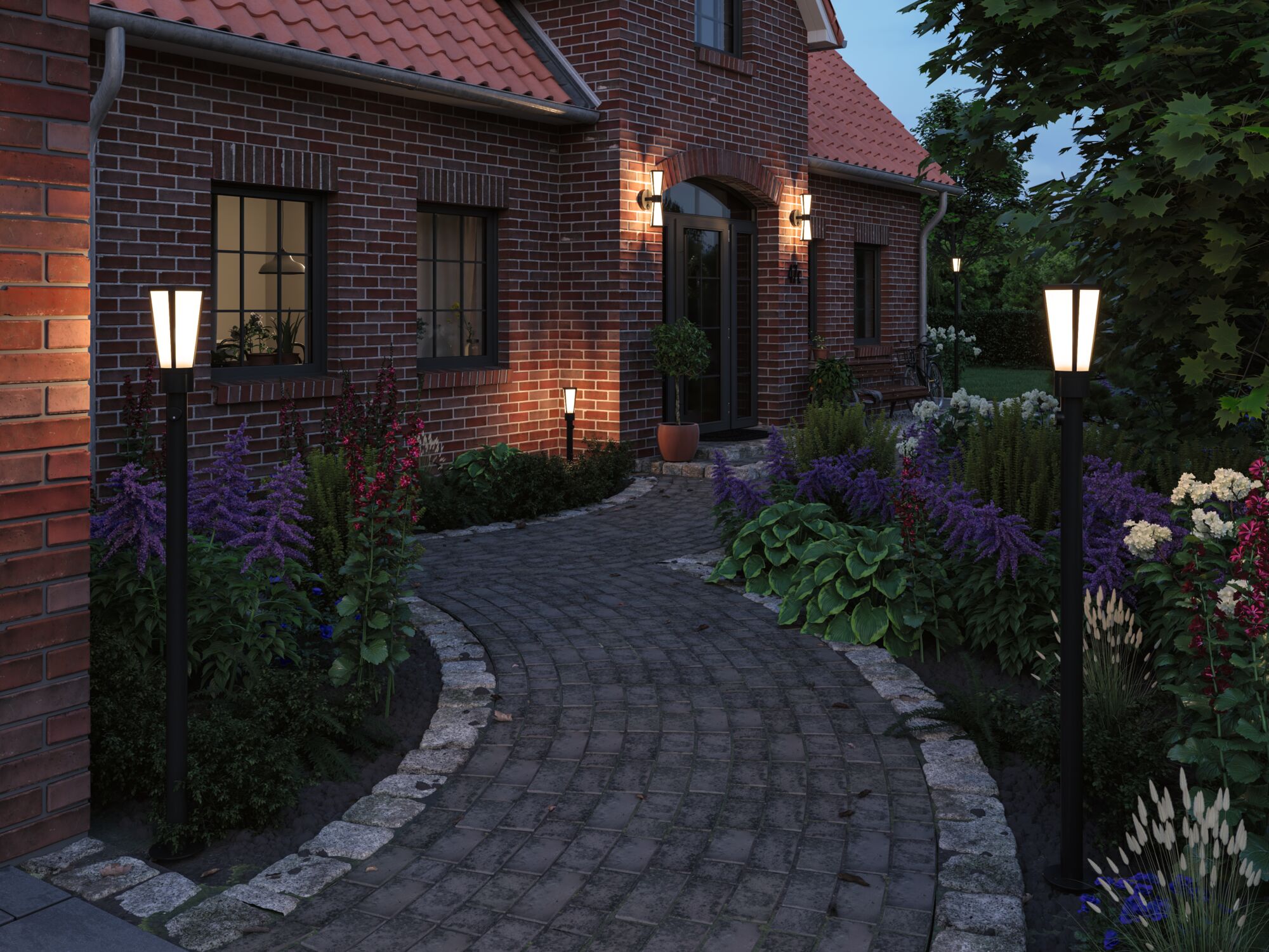 ModuShine Shade Mavira IP44 angular Anthracite/Clear