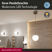 Gove Pendelleuchte mit modernster LED-Technologie und warmweißem Licht in weißem Glas für Wohnräume