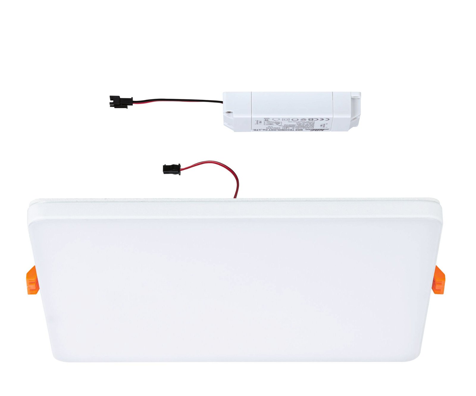 VariFit LED-indbygningspanel Veluna Edge IP44 kantet 200x200mm 17W 1500lm 3000K Hvid dæmpbar