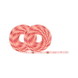 Two red LED light strips made of flexible material for decorative and ambient lighting.