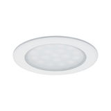 Round white LED recessed panel with frosted cover for energy-efficient room lighting