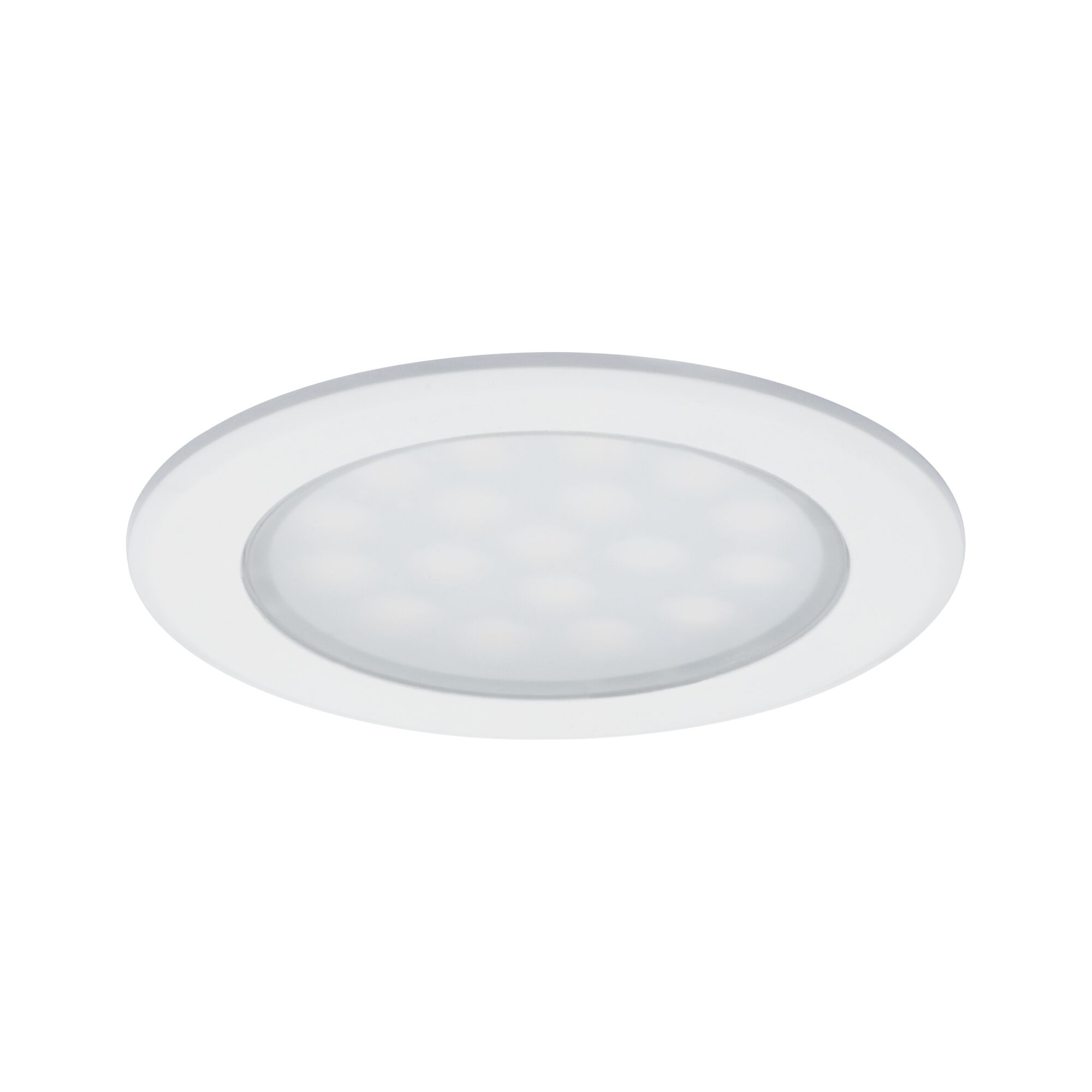 Panneau LED encastré rond blanc avec couverture givrée pour éclairage économique