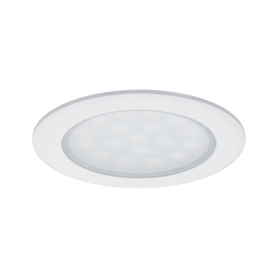 Round white LED recessed panel with frosted cover for energy-efficient room lighting