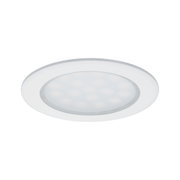 Round white LED recessed panel with frosted cover for energy-efficient room lighting