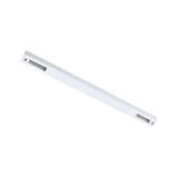 White aluminum LED track connector for flexible lighting systems in modern design