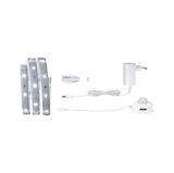 White LED strip light with power adapter and motion sensor for flexible room lighting and control