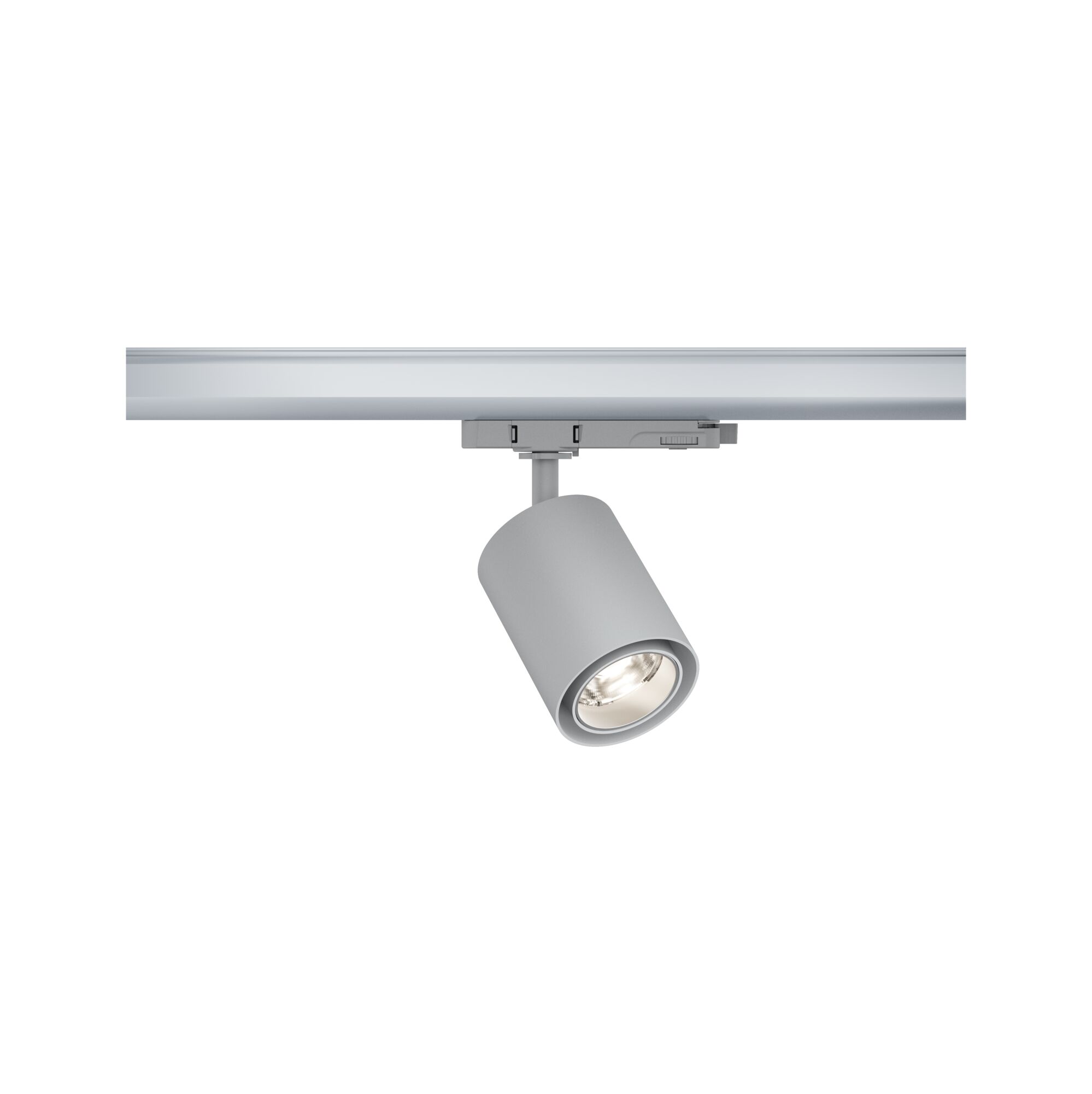 Moderner grauer LED-Strahler aus Metall für Schienensysteme, energiesparende Innenbeleuchtung