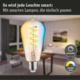 Smart dimmbare LED-Lampe mit einstellbarem Weißton in Glühbirnenform für moderne Beleuchtung