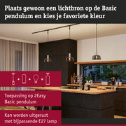 Moderne hanglampen met rookglas en E27-fitting in stijlvolle keukenomgeving