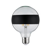 Klar glas LED-pære med sort bånd, energibesparende filamentpære til moderne belysning