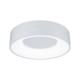 Ronde witte metalen LED-plafondlamp met diffuse lichtoppervlak voor moderne sfeerverlichting