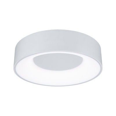 Ronde witte metalen LED-plafondlamp met diffuse lichtoppervlak voor moderne sfeerverlichting