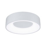 Plafonnier LED rond blanc en métal avec surface diffuse pour éclairage d’ambiance moderne