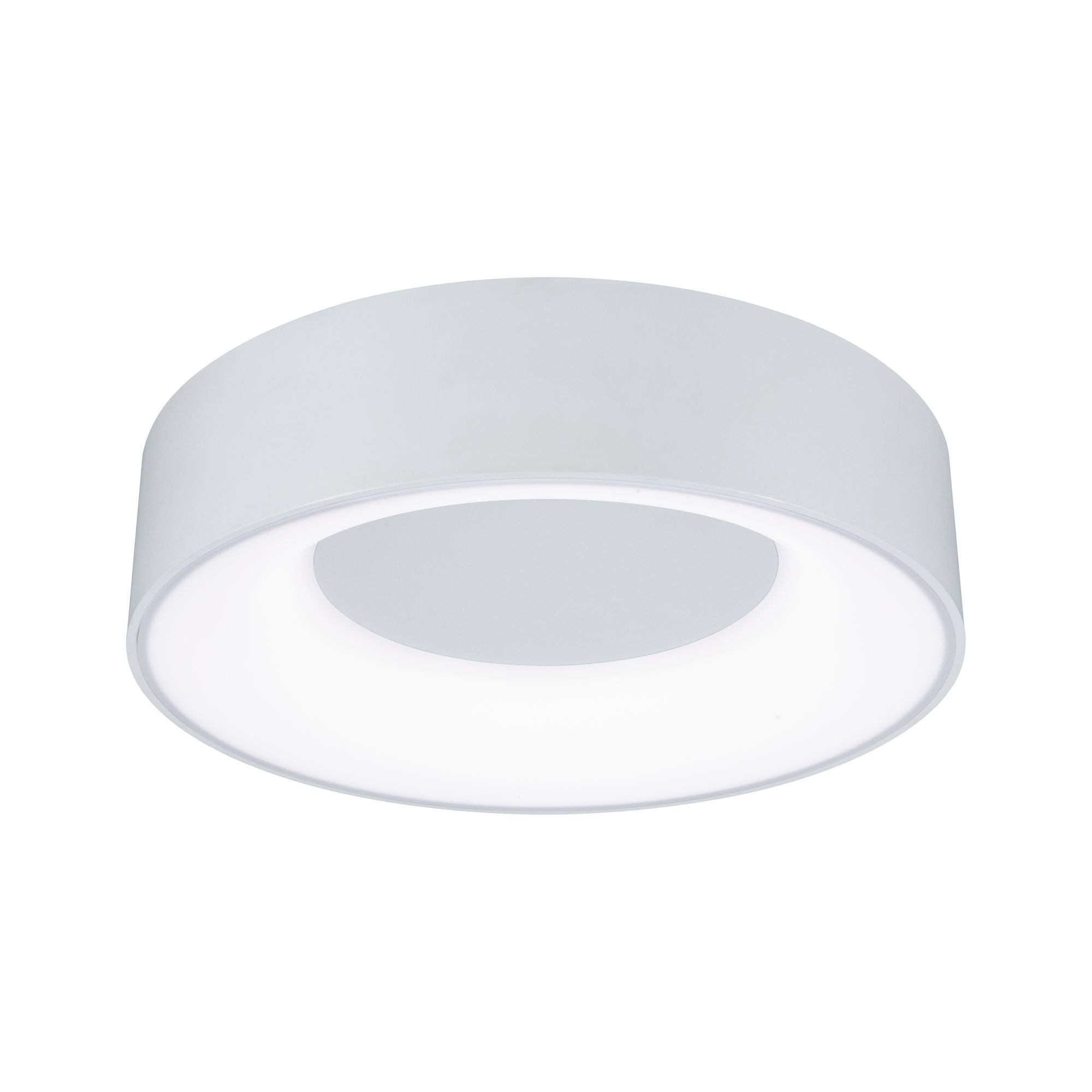 Ronde witte metalen LED-plafondlamp met diffuse verlichting voor moderne interieurs