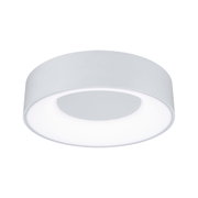 Plafonnier LED rond blanc en métal avec lumière diffuse pour éclairage intérieur moderne